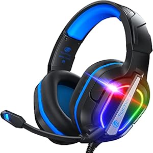 Fachixy [2023 New] FC200 Gaming Headset für PS4/PS5/PC/Xbox/Nintendo Switch, PS4 Kopfhörer mit Kabel und RGB Licht…
