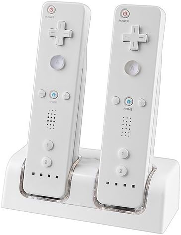 Generic Dual Charging Station For Nintendo Wii Remote Control White