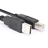 El cable de impresora USB ayuda a emparejar tu ordenador o hub USB con una cámara digital u otro dispositivo portátil mediante un conector USB tipo B, especialmente adecuado para conectar, por ejemplo, PC, computadora, impresora, escáner, impresora multifunción y muchos otros accesorios de computadora USB y compatible con Canon, HP, Brother, Epson, Lexmark, etc.