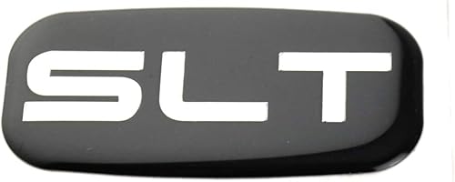 Miniatura 3 de 2 emblemas de cabina SLT 3D de repuesto para pilar de techo de Yukon Suburban Sierra 03 06 (cromo/negro)