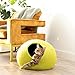 Best Aesthetic Cat Bed - Premium Felted Wool Cat Cave Bed - Cozy Peekaboo Round Cave for Large or Small Cats (Large, Citrus Green)