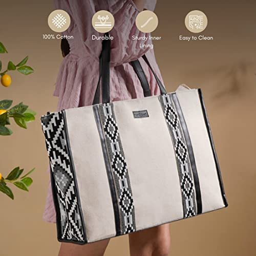 Nestasia-Tote-Bags-for-Women-Handcrafted-Multipurpose-Tote-Bag-with-Zip-Adjustable-Strap-Perfect-for-Daily-Use-Office-College-Travel-Picnic-Shopping