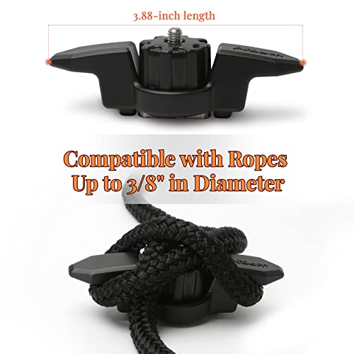 Line Cleat For Kayak Track Mount, Kayak Anchor Cleat & Track Mount Line Cleat, Line Cleat For Rail Mount Kayak Accessories, 1 Pack, Black #TOP5