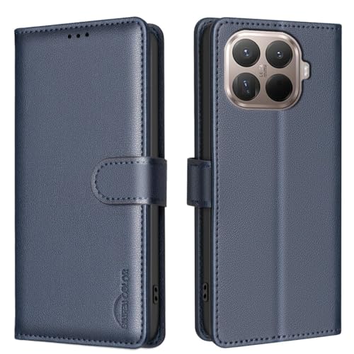 Coque Xiaomi 15T rabat magnétique et support vidéo horizontal bleu