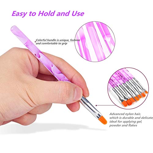 10 Pcs Gel Nail Brush Set, 7 Pcs Uv Gel Nail Painting Brushes With 3 Pcs Nail Art Liner Brushes, Nail Art Brush Nail Painting Brush Pen Set For Acrylic Application #TOP2