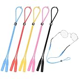 wangjiangda 5 Stück Brillenband Rutschfest Sport Brillenkordel Herren Brillenkette Sportbrillenband Verstellbar in der Größe Brillenbänder für Sport Klettern Laufen Outdoor-Aktivitäten, 5 Farben