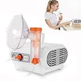 MAYLUCK Portable Compressor Nebulizer, Nebulizer Machine with 1 Set Accessory, Jet Nebulizers Personal Steam Inhaler Cool Mist Compressor System for Kids Adults