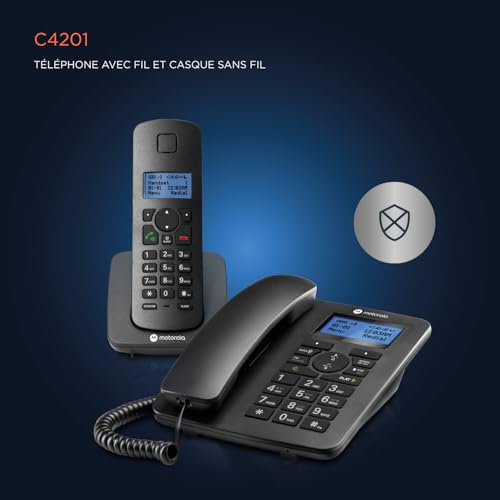 Motorola C4201 Combo Téléphone Fixe et Sans Fil - vue 8
