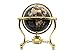 Limited Edition! Unique Art Since 1996 Black Pearl Swirl Table Top Gemstone World Globe with Tripod Gold Zinc Alloy Stand (BLACK PEARL WITH GOLD TRIPOD)