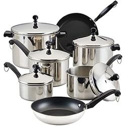 Amazon.com: Farberware 15-Piece Stainless Steel Cookware Set + 10