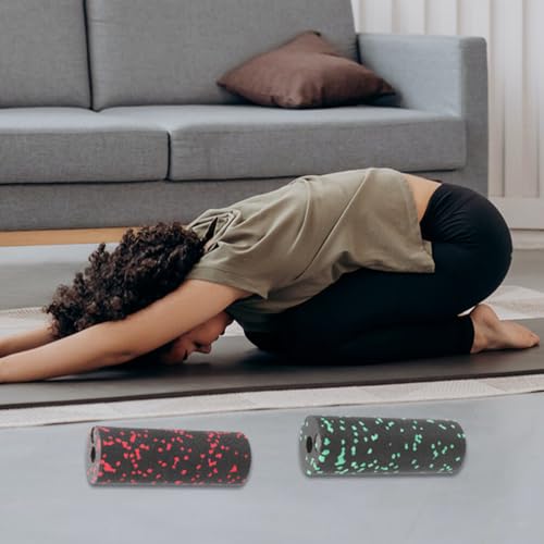 Rodillos de masaje en columna, 4 piezas, para recuperación muscular, diseño ergonómico y portátil, para fitness, verde y rojo miniatura 3