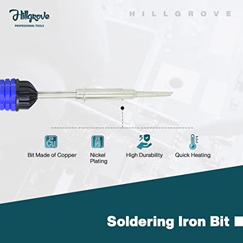 Image of Hillgrove HGCM100M1 Electronic 8in1 Mobile Soldering Iron Equipment Tool Machine Combo Kit Set with Digital Multimeter 25 W Simple (Flat Tip)