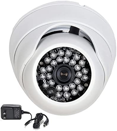VideoSecu Dome Security Camera 700TVL Day Night Built-in 1/3" Effio CCD Infrared 28 IR LEDs Vandal Proof 3.6mm Wide View Angle Lens for CCTV Home Video DVR System with Bonus Power Supply A74