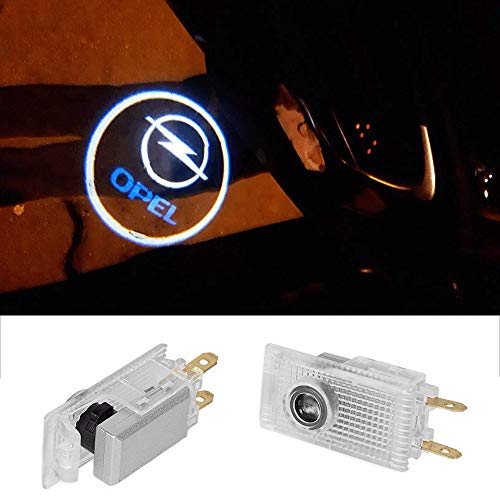 AniFM 2pcs Voiture Porte Bienvenue LED projecteur Laser Logo lumière/lumières fantômes d'ombre pour Opel Insignia Accessoires Cover
