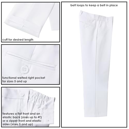 Spring Notion Boys' Modern Fit Suit Set – Weddings, Baptism, and Christening, White 07 by Spring Notion - Image 6