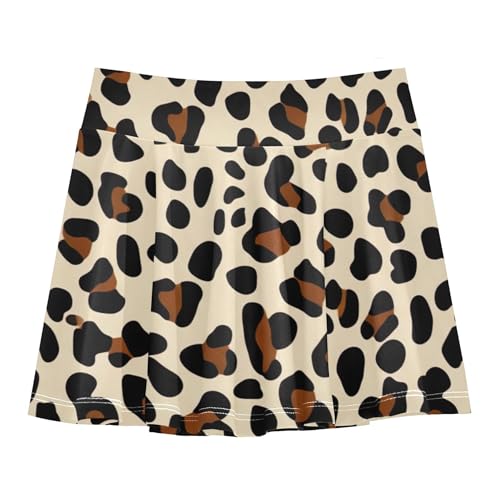 Joisal Black Brown Spots Athletic Shorts Girls Skorts Kids Tennis Skirts Dance Golf School Skirt 3t
