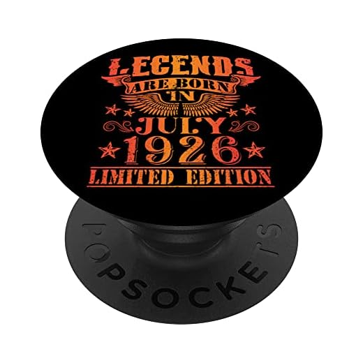 Cumpleaños Julio 1926 Edición Limitada Regalo Legend July PopSockets PopGrip Intercambiable