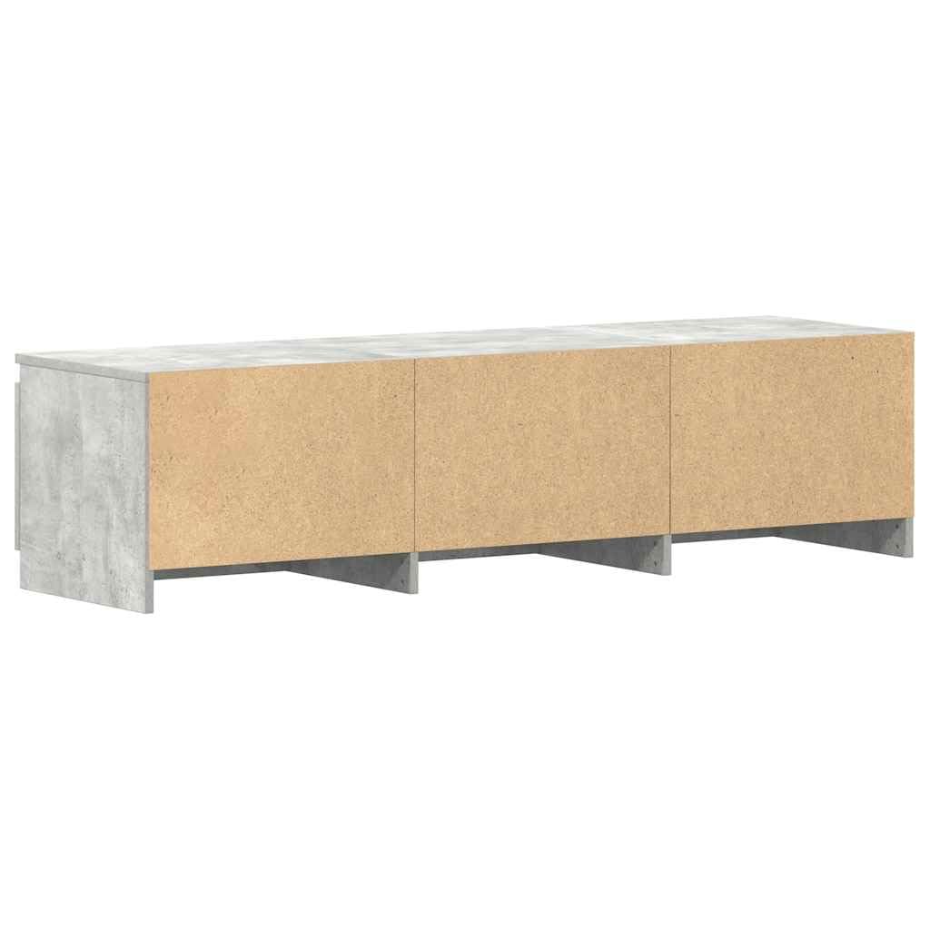 vidaXL TV Schrank mit 2 Schubladen 2 Fächern Lowboard Fernsehtisch Fernsehschrank TV Möbel Sideboard Betongrau 140x40x35,5cm Holzwerkstoff