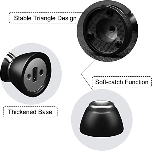 Magnetic Door Stopper, Black Door Stops, Wall Floor Mount Magnetic Door Catch Heavy Duty Soft Magnet Door Holder - Image 2