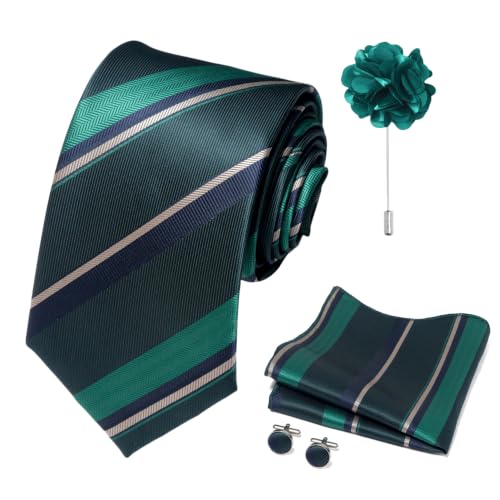Image of joy alice 70 Colors Ties Set Men Mixed Color Necktie Handkerchief Cufflinks Brooch 3.15 Formal