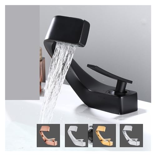 Robinet de salle de bain noir mitigeur moderne basse consommation eau raccord G1/2 - 7