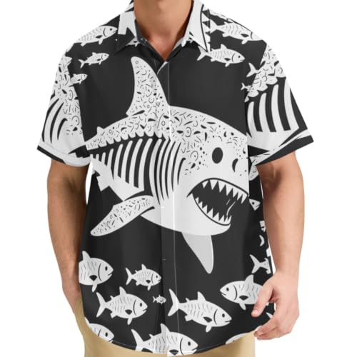 Chemise requin homme anti-déformation idéale pour le bureau et passionnés de biologie marine