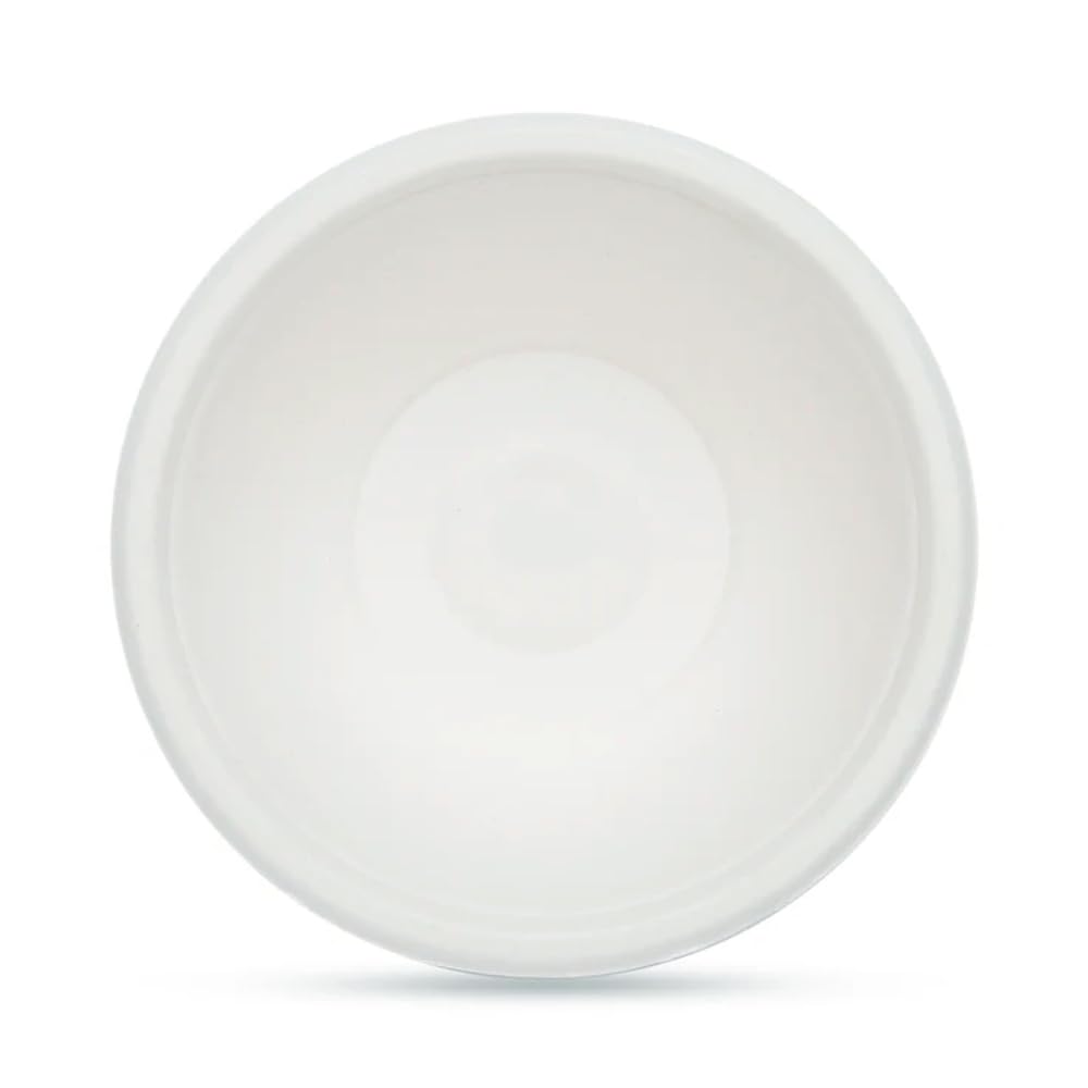Ezee Disposable 180 Ml Round Bagasse Bowls | Lightweight | Pack of 10, White