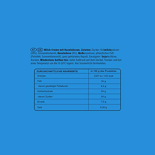 Podravka Lino Lada Milk Haselnuss-Creme, Feiner Brotaufstrich aus Haselnüssen und Milch, (1 x 350g)
