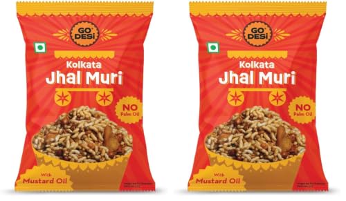 Image of GO DESi - Kolkata Jhal Muri | Jhalmuri | No Palm Oil | Indian Snacks | Street Food | 100 gms (Pack of 2)