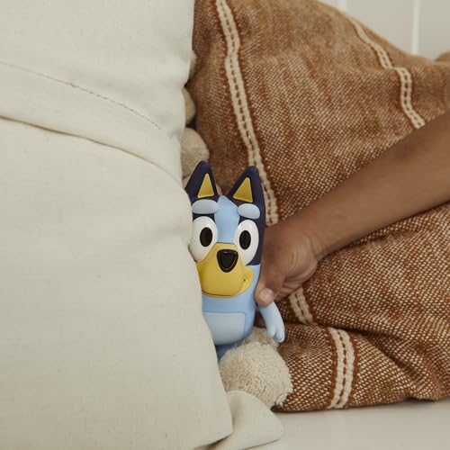 bluey hide amp seek game hide the figure and press her nose to start the built-in timer talks and giggles to help kids find her when found kids can dance to theme song