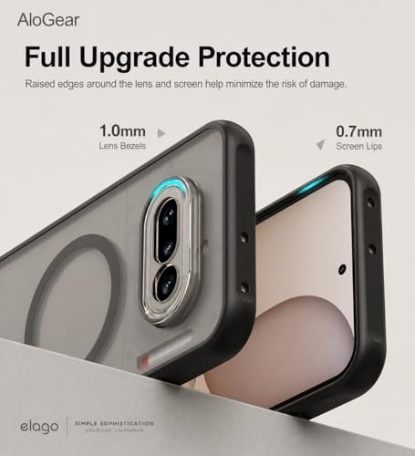 Image of Frosted Magnetic Case Cover for Nothing Phone 4a 5G, Translucent Black, Military Grade Shockproof (Translucent Black with MagSafe)