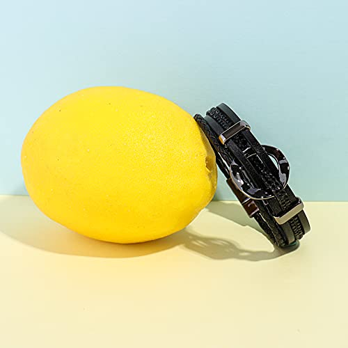 FANCY SHINY Leather Cuff Bracelet Circle Rhinestone Wrap Bracelet Stackable Multi Layer Wristband with Clasp Boho Jewelry Gift for Women4