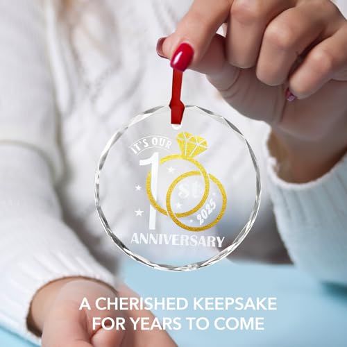 Engagement Gifts for Couples - Glass Ornament 2025, Personalized Gifts for Newly Engaged Couples, Happy Engagement Ideas for Her, Bride to Be - Engaged for Her, Friends