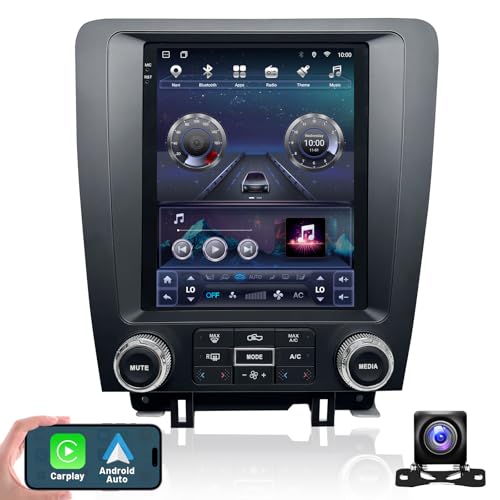 LASERTAIL 4+64GB Radio for Ford Mustang Stereo Upgrade 2010 2011 2012 2013 2014 9.7 Inch 8 Core T-Style Mustang Touch Screen Head Unit Carplay Andriod Auto 5Ghz WiFi GPS SWC 1080P Backup Camera