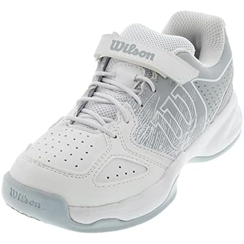 Wilson Unisex Kinder KAOS K Tennisschuhe, Weiß/Hellblau/Schwarz, 33 Cover