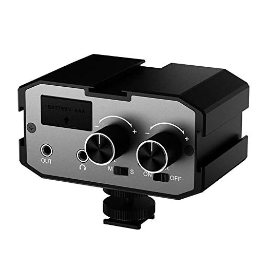 Comica CVM-AX1 Audio Mixer Adapter Universal Dual Channels 3.5mm Port Camera Mixer for Canon Nikon Sony Panasonic DSLR Camera Camcorder (Support Real-time Monitoring)