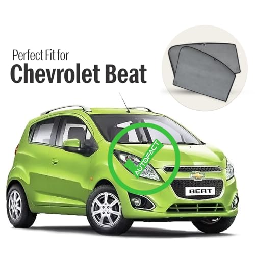 Image of Autofact Car Sunshades for Chevrolet Beat, UV Protection, Useful Car Accessories, Custom fit Sun Shades for Side Windows, Set of 4