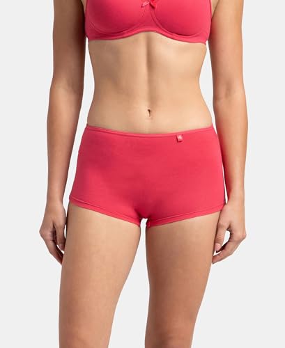 Image of Jockey SS04 Women High Coverage Super Combed Cotton Elastane Stretch Boy Leg (Pack of 2)
