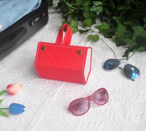 Image of Kenpal Sunglasses Storage Organizer Holder Foldable Travel Case with 5 Slot Compartments for Multiple Glasses