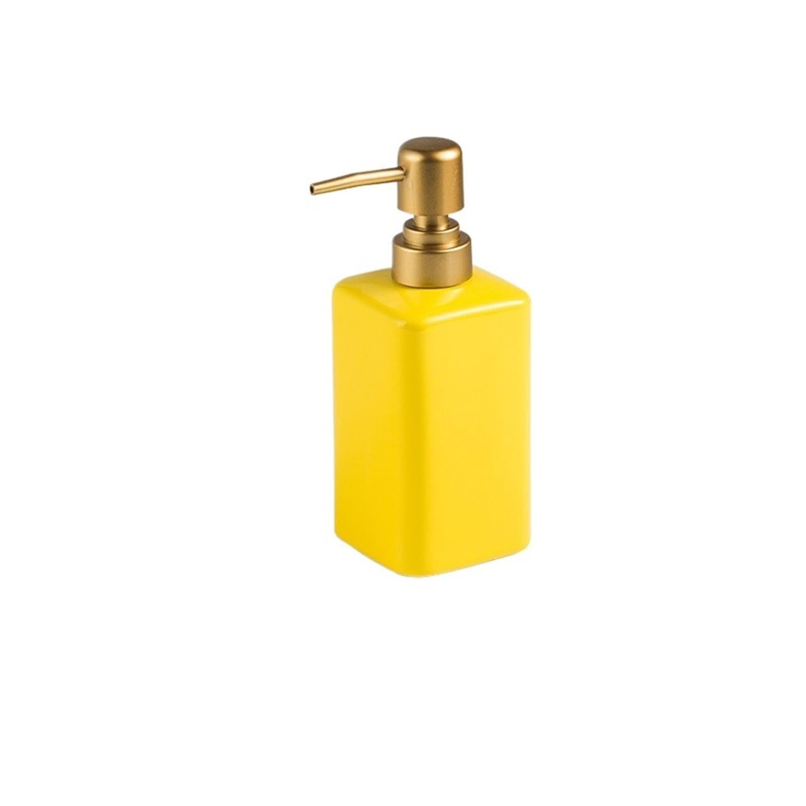 Ugzxcvbn A Yellow Ceramic Soap Dispenser, Ceramic Soap Dispenser Multicolor Square Lotion Bottle Empty Shampoo Bottles Hotel