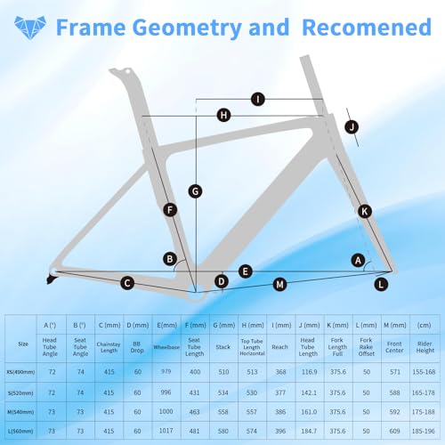 T800 Carbon Aero Road Bike Frameset, Disc Brake Frame with Carbon Fork,Integrated Drop Handlebar,Seatpost,Thru Axle, UDH Hanger,Full Internal Cable Routing, Lightweight & High-Performance X11 (S)
