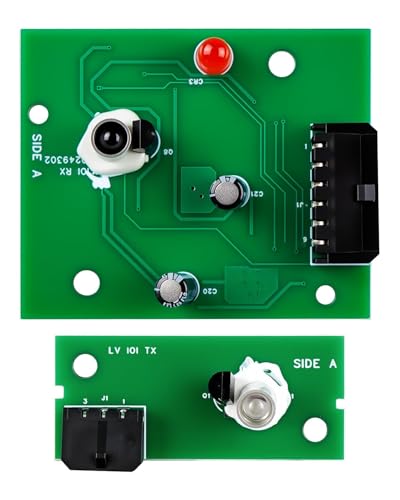 W10898445 Refrigerator Ice Level Control Emitter and Receiver LED Light Board Fit for Whirlpool W10518658 W10273549 W10260821 W10882532 AP6037913 PS11769410, W10870822 Ice Maker Emitter LED Board