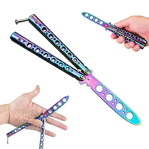 Ya en mundofriki.es: ZoeTekway Butterfly Trainer, Cuchillo de Práctica Mariposa Arco Iris sin Hoja Afilada, Cuchillo Seguro sin Hoja Afilada para Principiantes Movimientos de Mano, Ejercitar Habilidades de Volteo