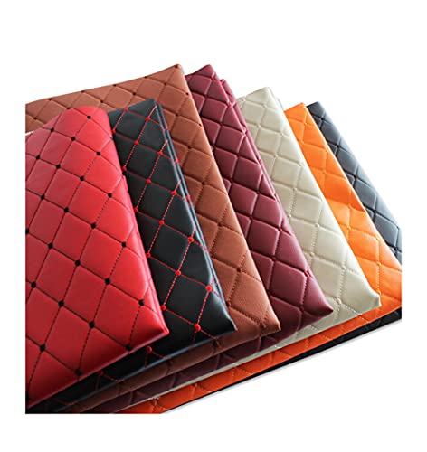 Tissu d'ameublement en vinyle robuste orange 1.5x4m pour voiture