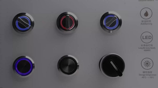 ZJWZJH 19Mm 3 Position Rotary Switch, Blue LED Light 12-24Vdc