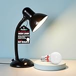 Flexible Desk Lamp with Bulb – Flexi Table Reading Lamp Adjustable Neck Metal Construction On/Off Switch & 1.5m Cable W/BS Approved Plug Mains Powered Desk Lamps | Perfect for Home & Office Use