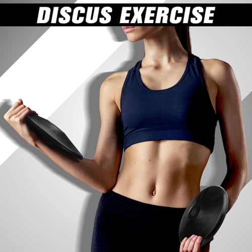 ShinyRelief 2 Pcs Rubber Discus and Discus Shot Carrier Bag 1kg Discus Field Shot Put Discus Carry Bag with 2 Pockets Adjustable Carrying Strap for High School College Thrower Track Field