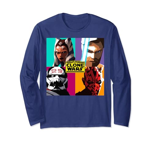 Star Wars The Clone Wars haut à manches longues style pop art, le cadeau idéal pour collectionneur