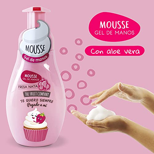 The Fruit Company 26300013 - Jabón de Manos Espuma Mousse, Fresa Nata, 250 ml, 4 ud. - Imagen 3