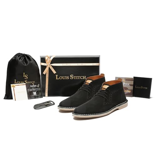 Image of LOUIS STITCH Chukka Boots for Men| Suede Leather Boots for Men| High Ankle Casual Boot | Casual Office & Trekking Shoes | Hiking Boots for Men | Stitch Down Desert Boots | [LSSDSUCKBGJB ]